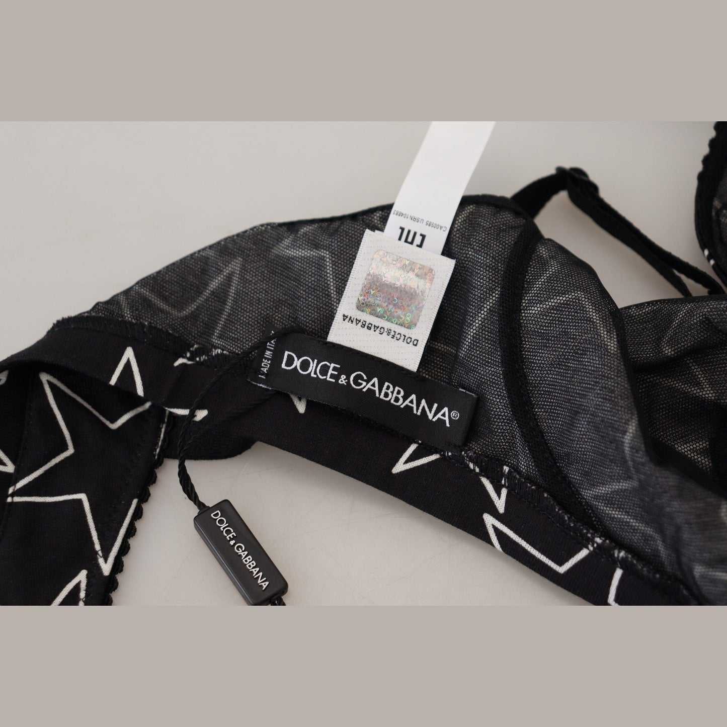 Dolce & Gabbana Black Millennials Star Non Wire Cotton Bra Underwear