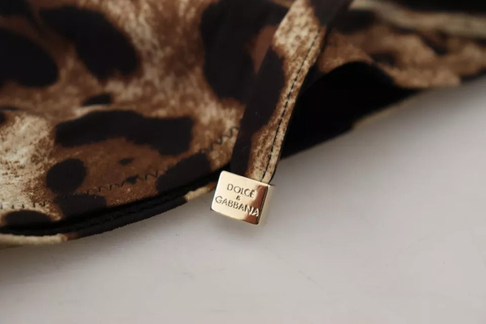 Dolce & Gabbana Brown Leopard Print Swimsuit Swimwear Bikini Bottom Dolce & Gabbana