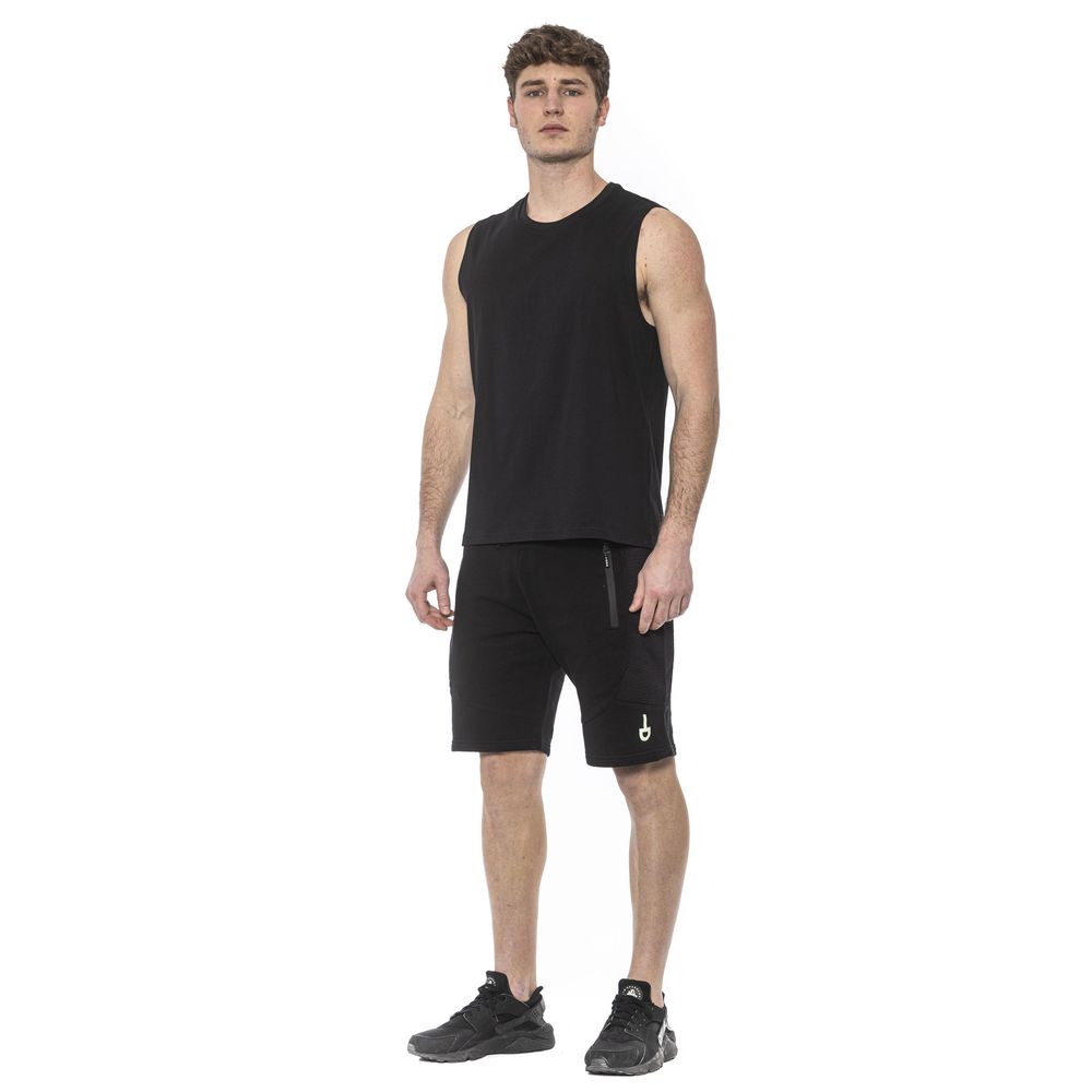 Tond Black Cotton Men Tank Top Tond