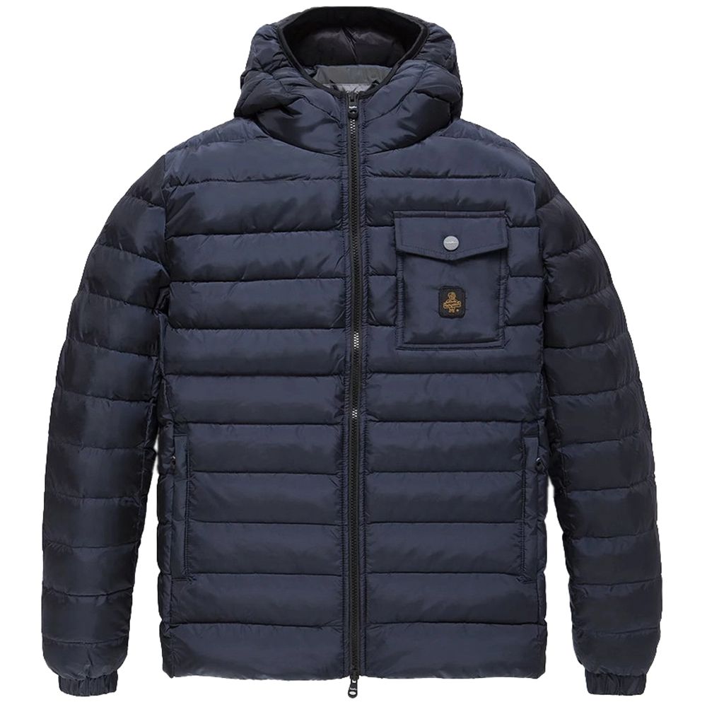 Refrigiwear Blue Nylon Men Jacket Refrigiwear