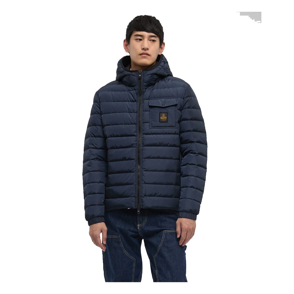 Refrigiwear Blue Nylon Men Jacket Refrigiwear