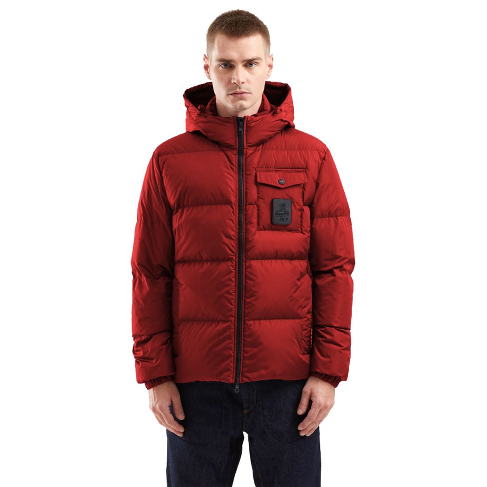 Refrigiwear Red Nylon Men Jacket Refrigiwear