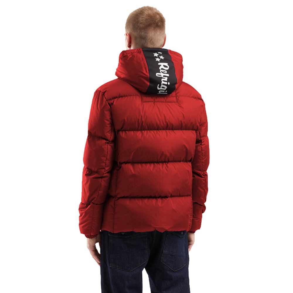 Refrigiwear Red Nylon Men Jacket Refrigiwear