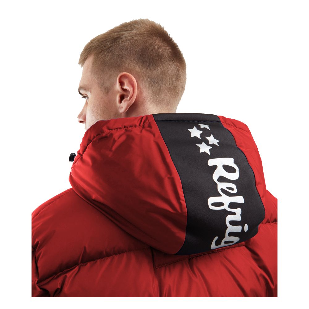 Refrigiwear Red Nylon Men Jacket Refrigiwear