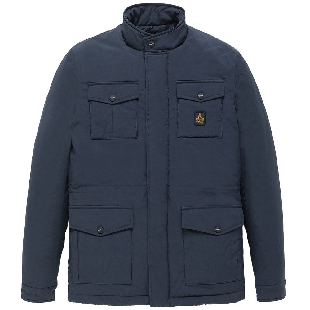 Refrigiwear Blue Nylon Men Jacket Refrigiwear