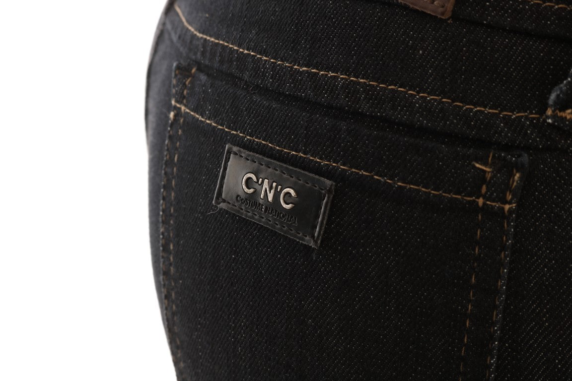 Costume National Blue Cotton Stretch Slim Fit Jeans Costume National
