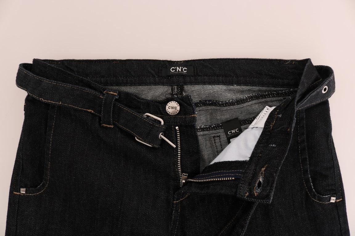 Costume National Blue Cotton Stretch Slim Fit Jeans Costume National