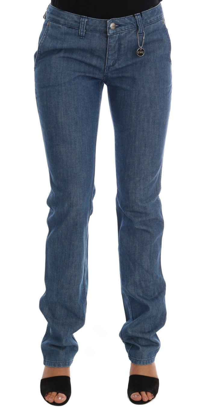 Costume National Blue Wash Cotton Slim Denim Jeans Costume National