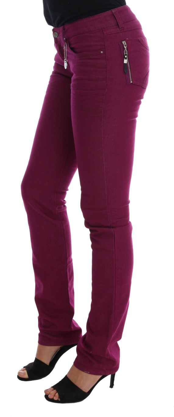 Costume National Purple Cotton Stretch Slim Denim Jeans Costume National