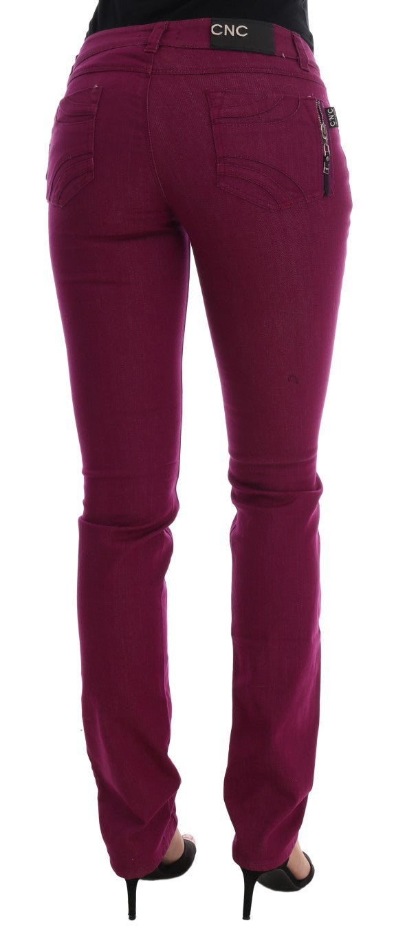 Costume National Purple Cotton Stretch Slim Denim Jeans Costume National