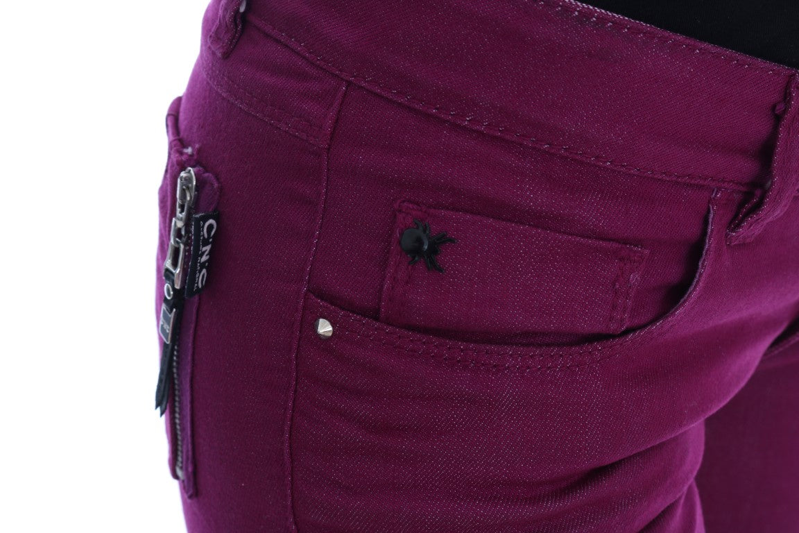 Costume National Purple Cotton Stretch Slim Denim Jeans Costume National