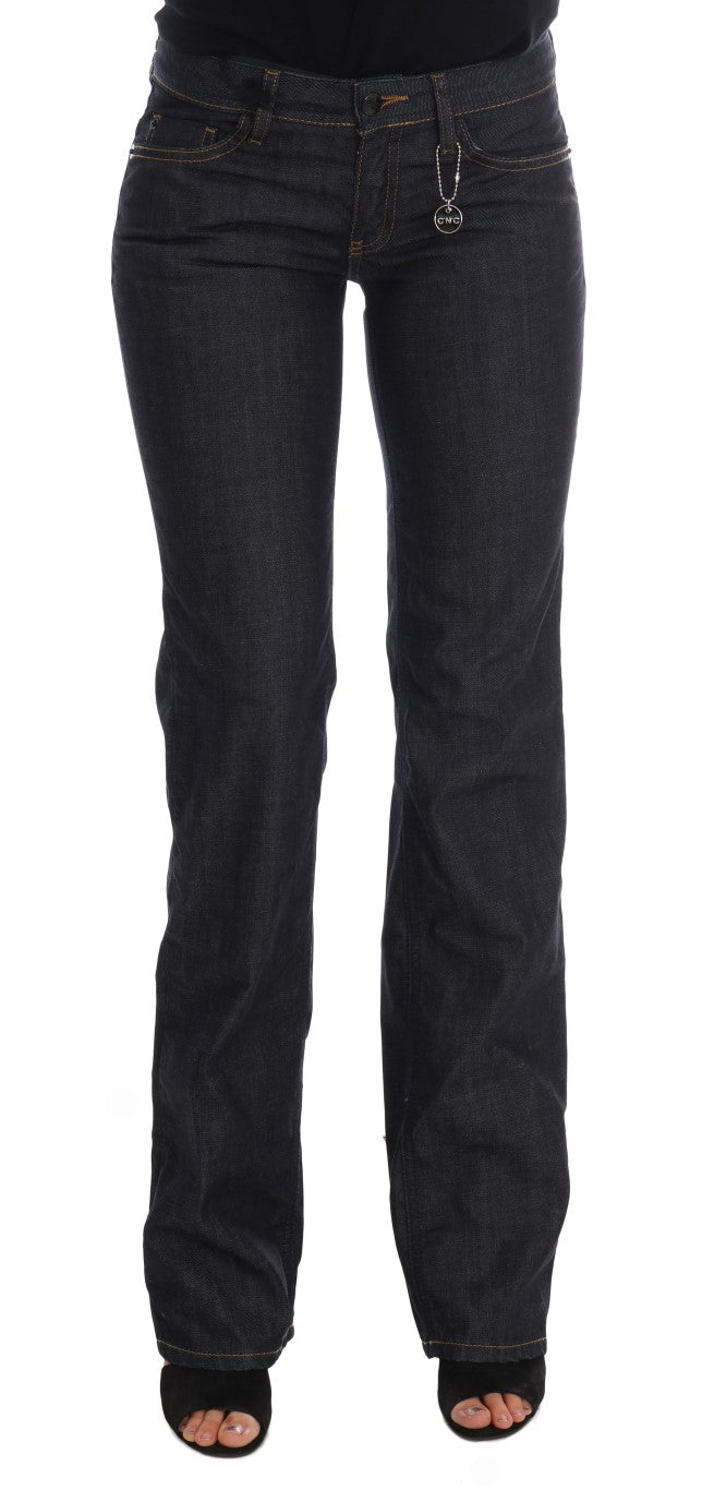 Costume National Dark Blue Cotton Classic Fit Jeans Costume National