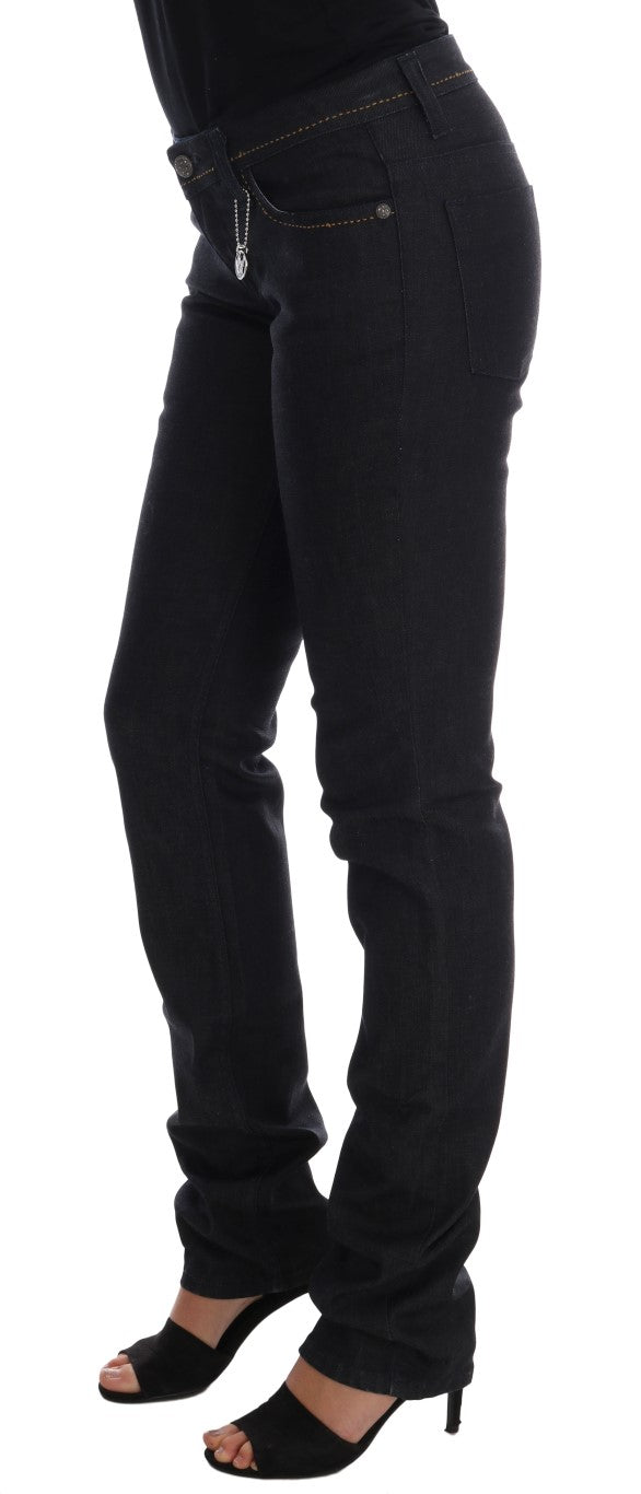 Costume National Blue Cotton Stretch Slim Fit Jeans Costume National