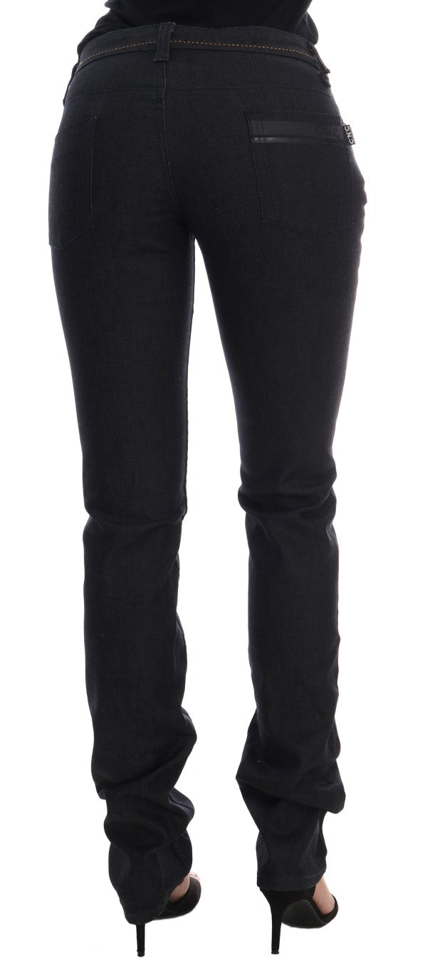 Costume National Blue Cotton Stretch Slim Fit Jeans Costume National