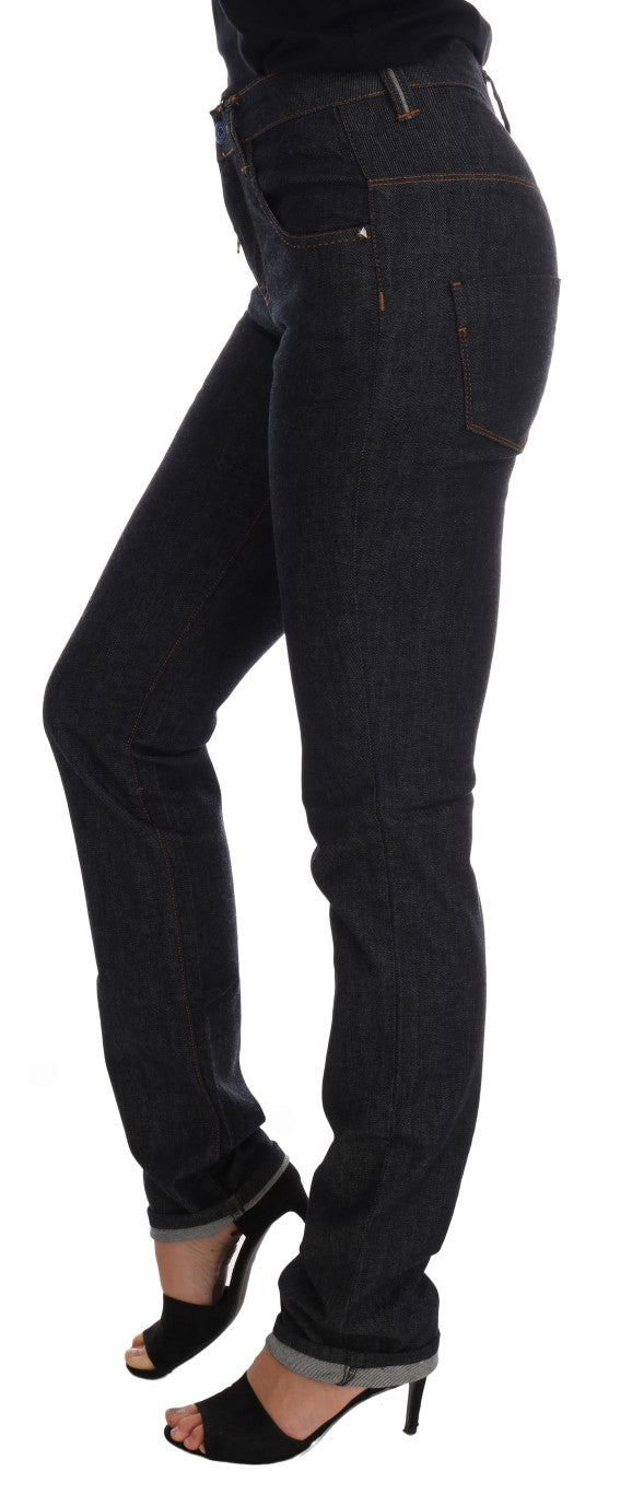 Costume National Blue Cotton Stretch Slim Fit Jeans Costume National