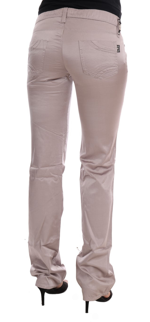 Costume National Beige Cotton Slim Fit Jeans Costume National