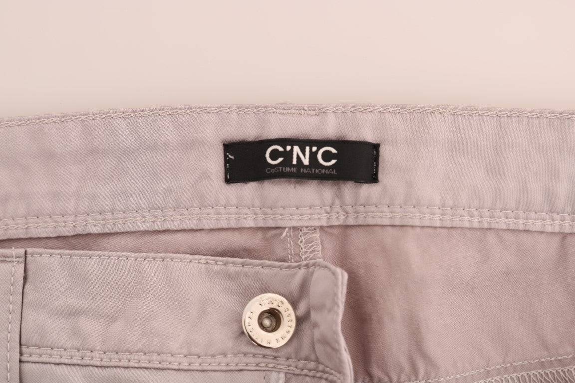 Costume National Beige Cotton Slim Fit Jeans Costume National
