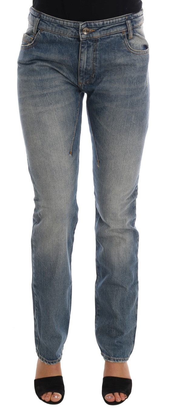 Costume National Blue Cotton Stretch Denim Jeans Costume National