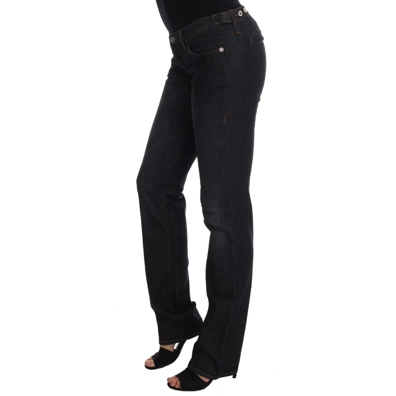 Costume National Dark Blue Cotton Slim Fit Jeans Costume National