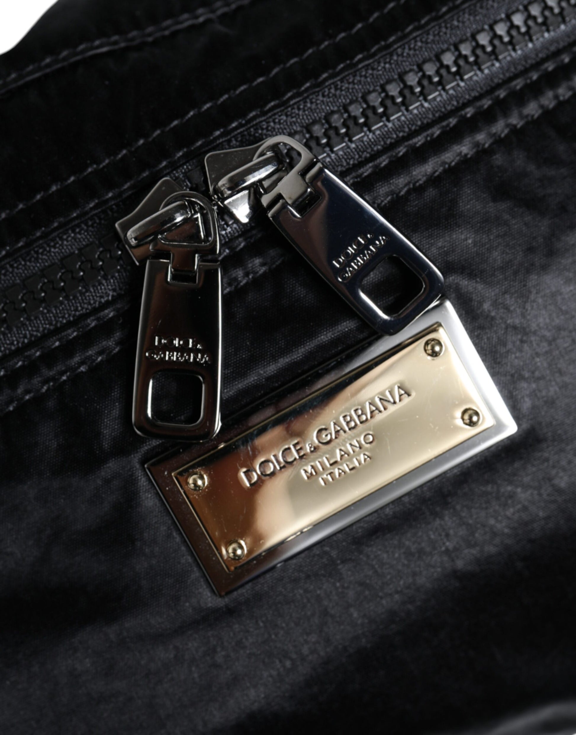 Dolce & Gabbana Black Nylon Fabric Belt Waist Fanny Pack Bag Dolce & Gabbana