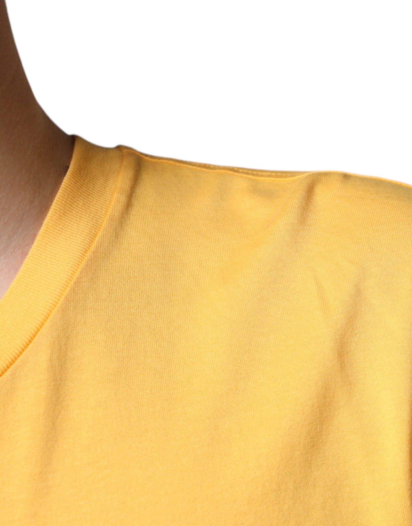 Dolce & Gabbana Yellow Secret Graden Floral Cotton Crew Neck T-shirt Dolce & Gabbana