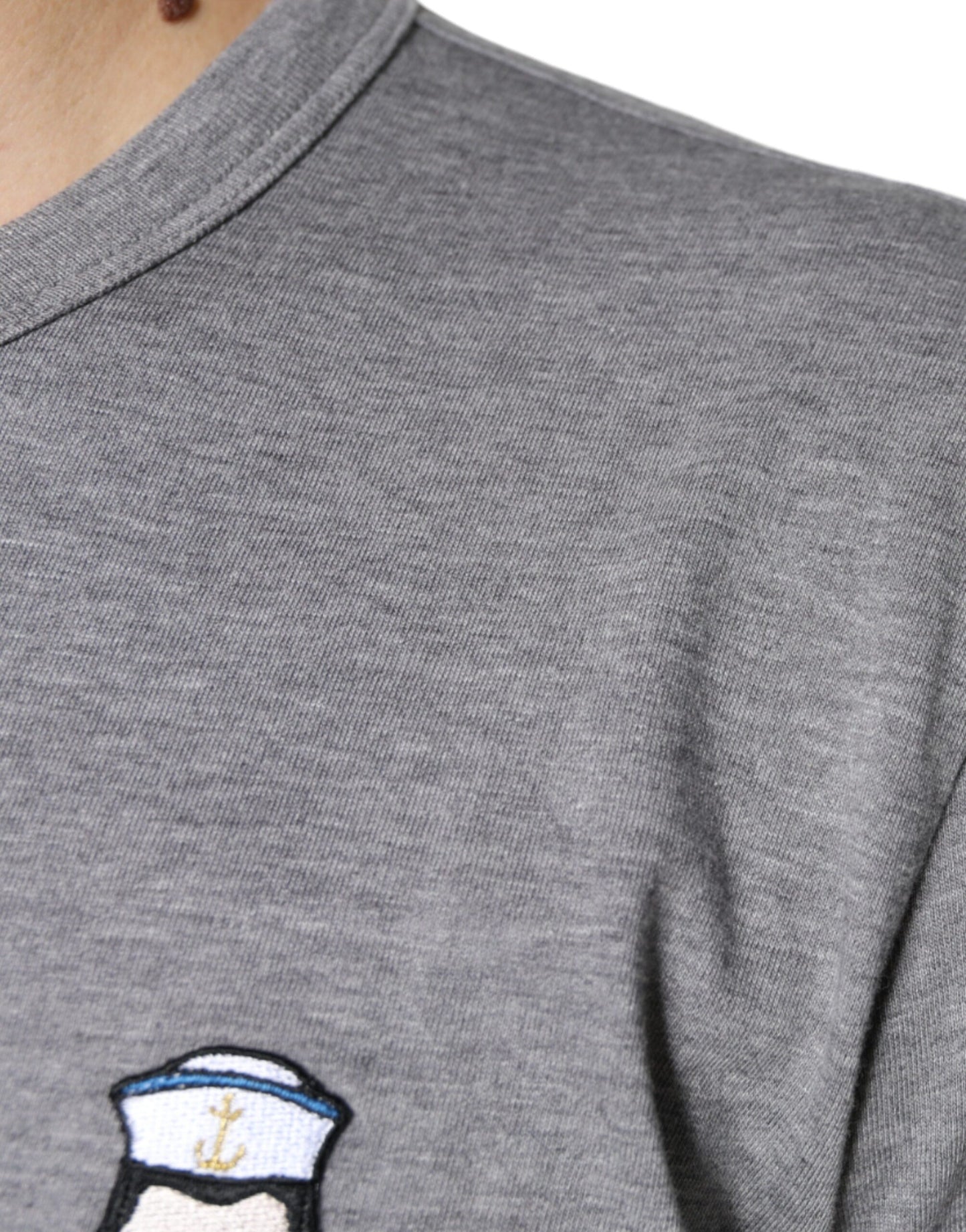 Dolce & Gabbana Gray Cotton #DGFamily Short Sleeves T-shirt Dolce & Gabbana