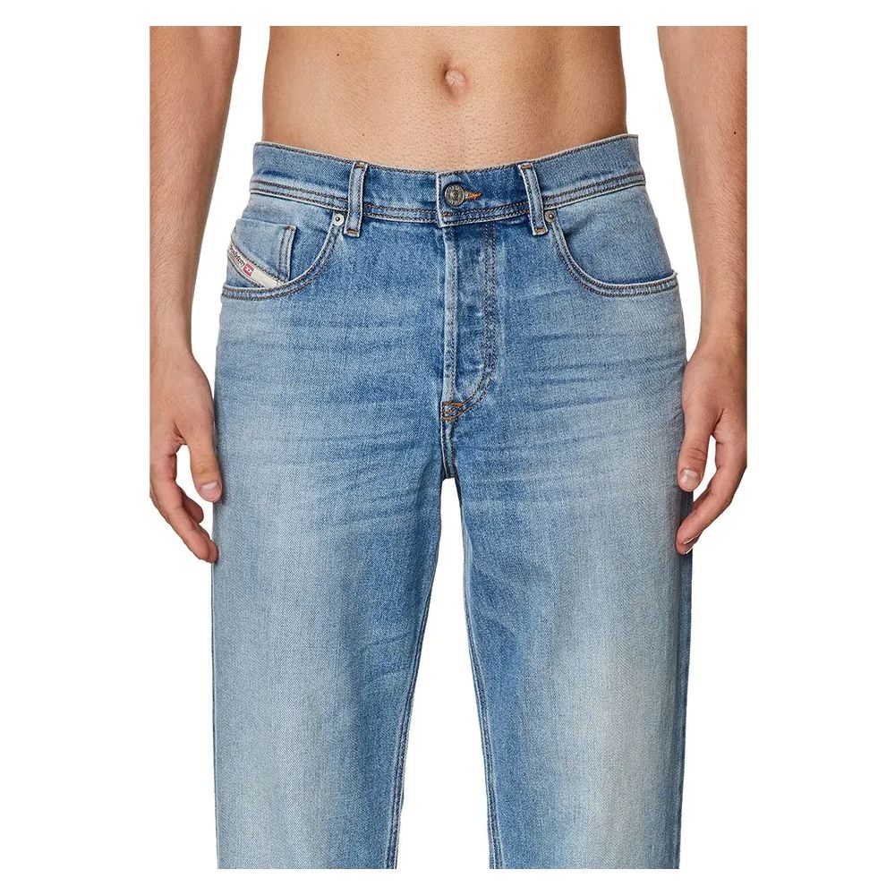 Diesel Light Blue Cotton Men's Regular-Fit Jean Diesel