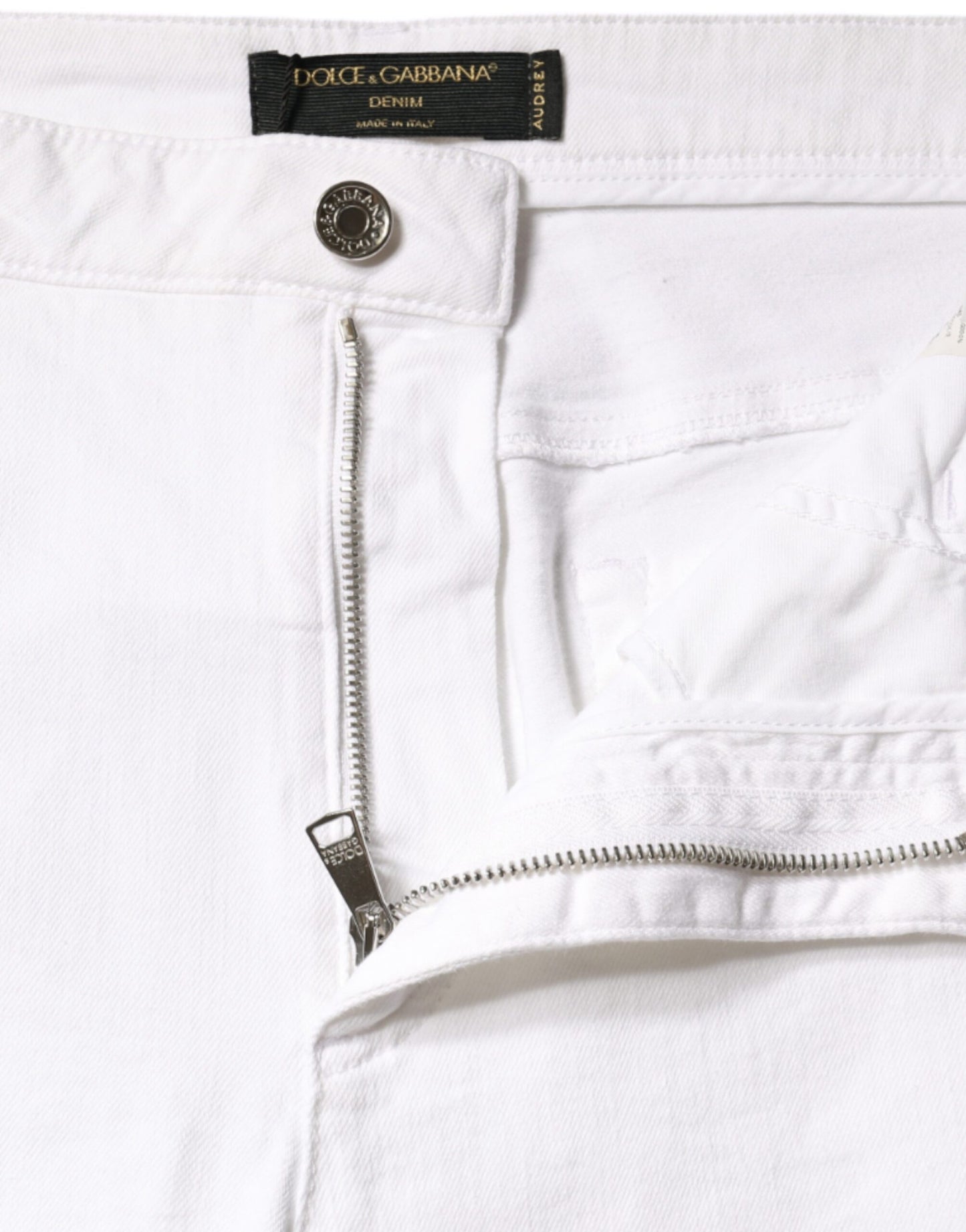 Dolce & Gabbana White Cotton Stretch AUDREY Skinny Jeans Dolce & Gabbana