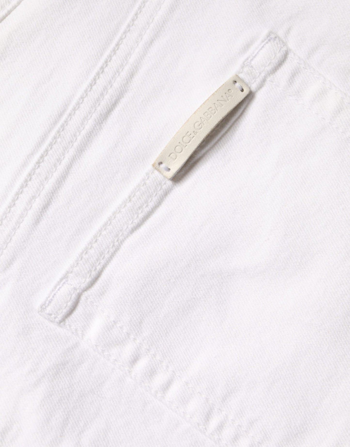 Dolce & Gabbana White Cotton Stretch AUDREY Skinny Jeans Dolce & Gabbana