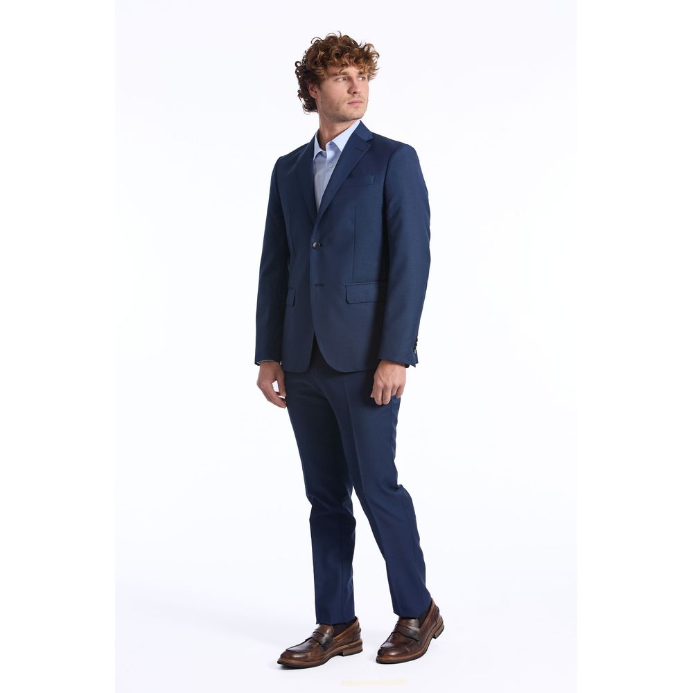 Baldinini Trend Blue Wool Men Blazer Baldinini Trend