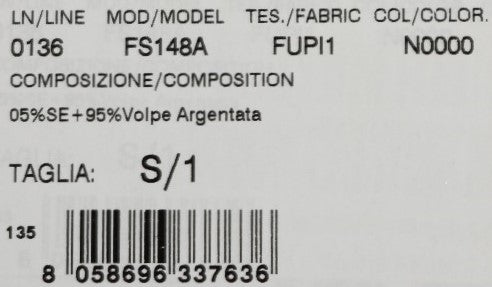 Dolce & Gabbana Black Silver Fox Fur Scarf Dolce & Gabbana