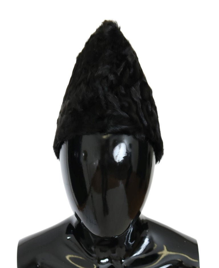 Dolce & Gabbana Black Xiangao Lamb Fur Beanie Dolce & Gabbana