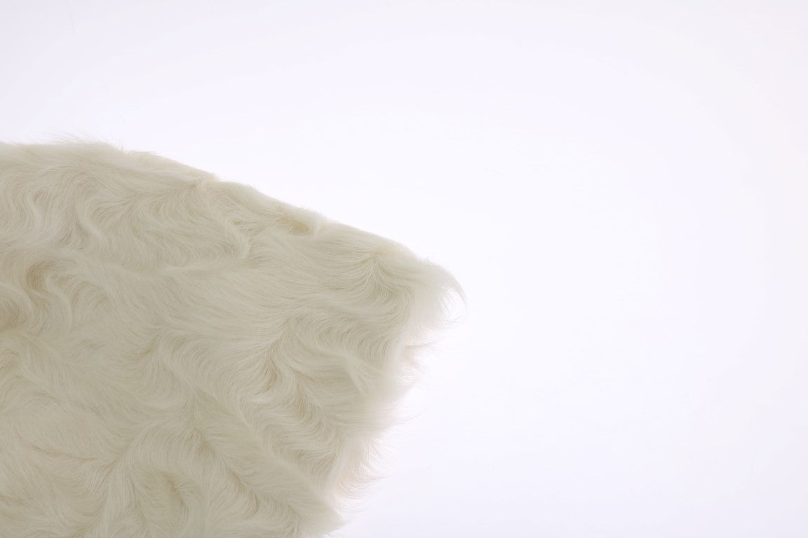 Dolce & Gabbana White Xiangao Lamb Fur Beanie Dolce & Gabbana