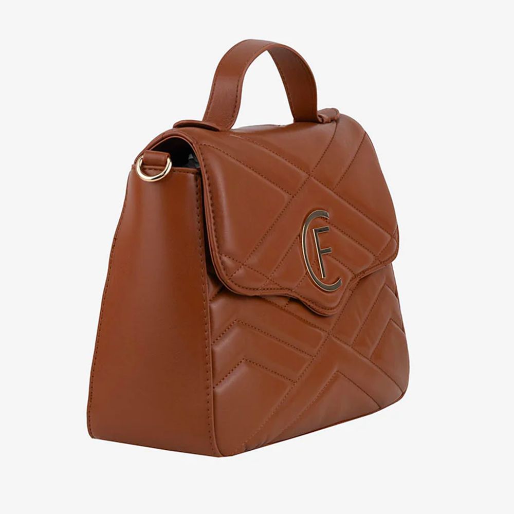 CRISTINAEFFE Brown Artificial Leather Women Crossbody Bag CRISTINAEFFE