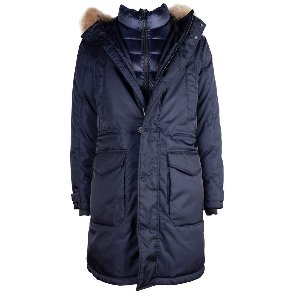 Add Blue Nylon Men Jacket Add
