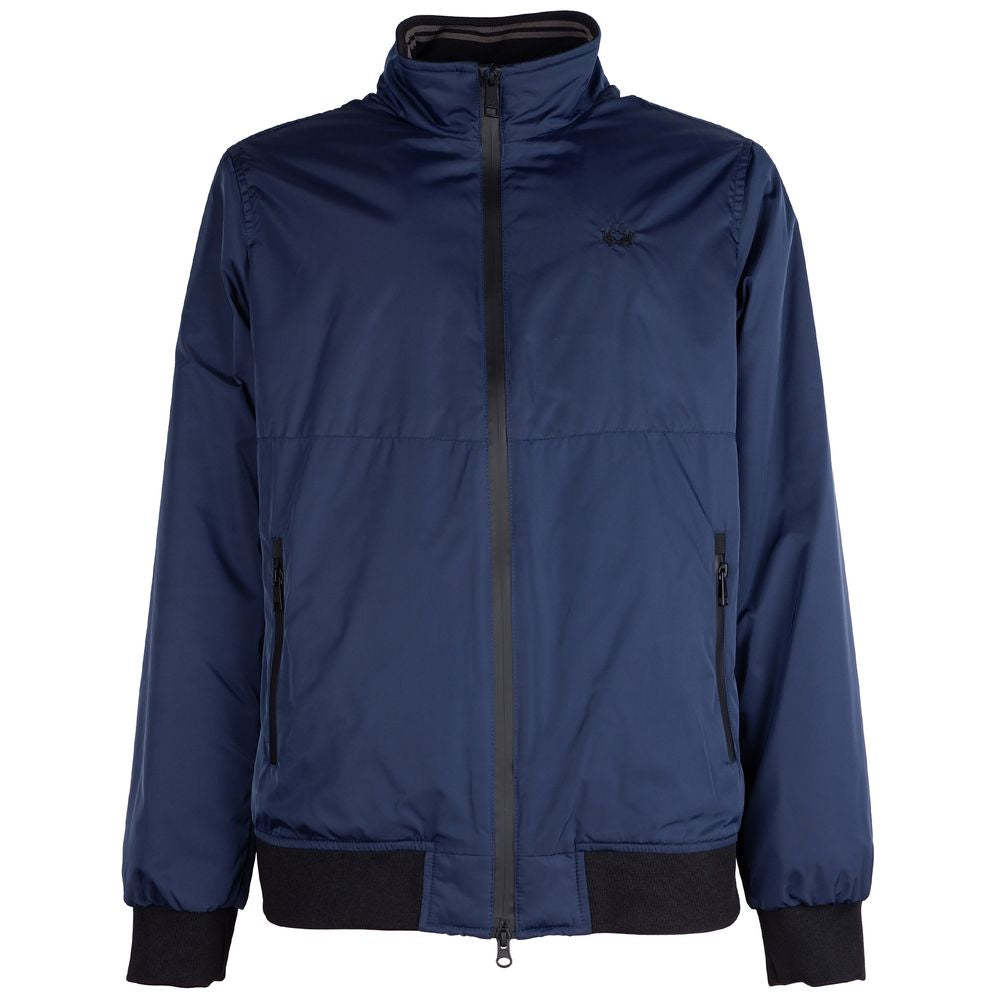 La Martina Blue Polyester Jacket La Martina