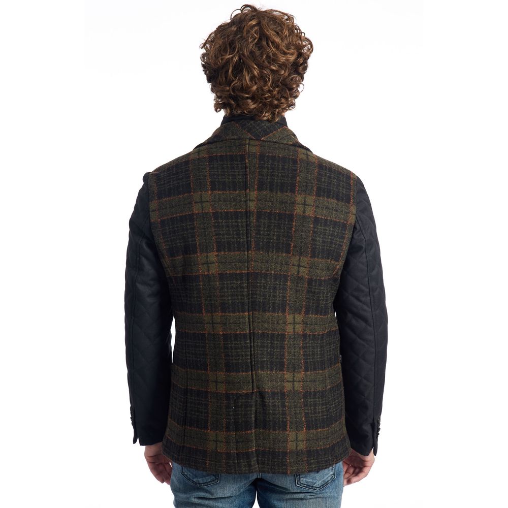 Roberto Pepe Luxury Brown Wool Men's Jacket Roberto Pepe Luxury