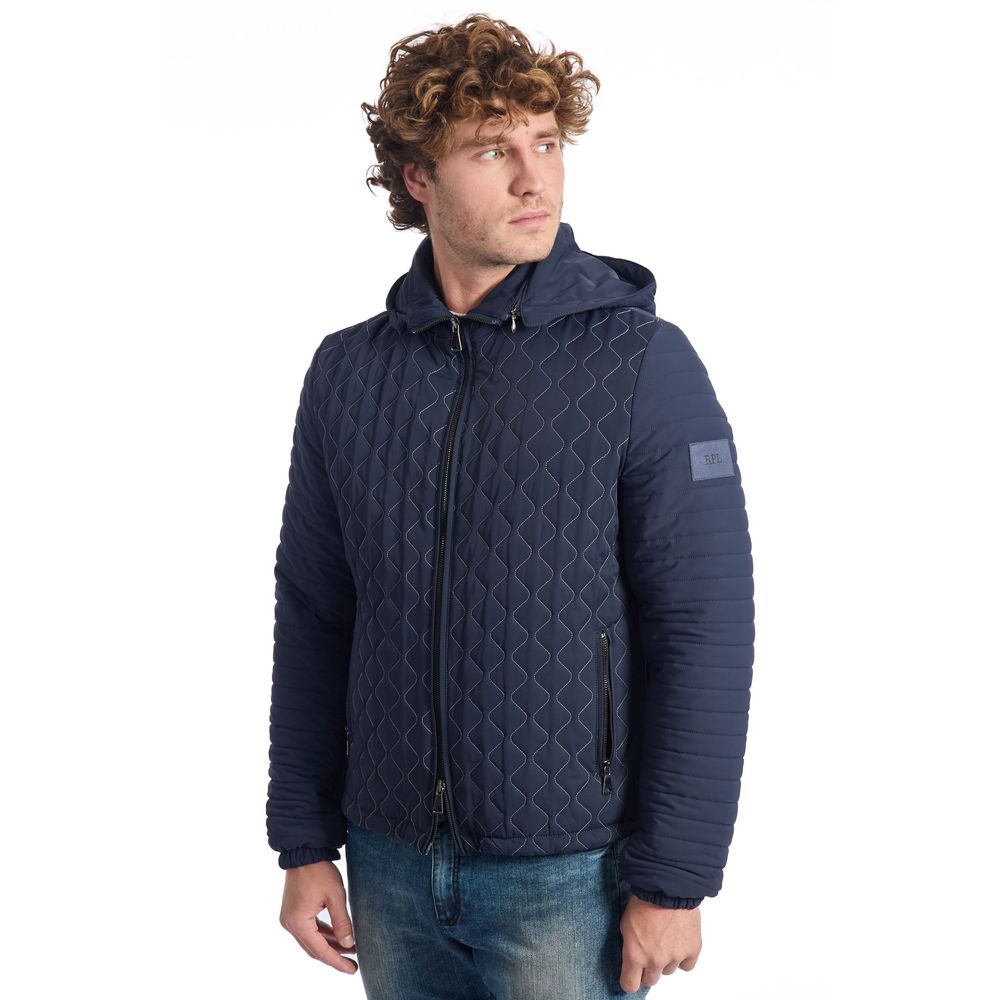 Roberto Pepe Luxury Blue Polyamide Men Jacket Roberto Pepe Luxury