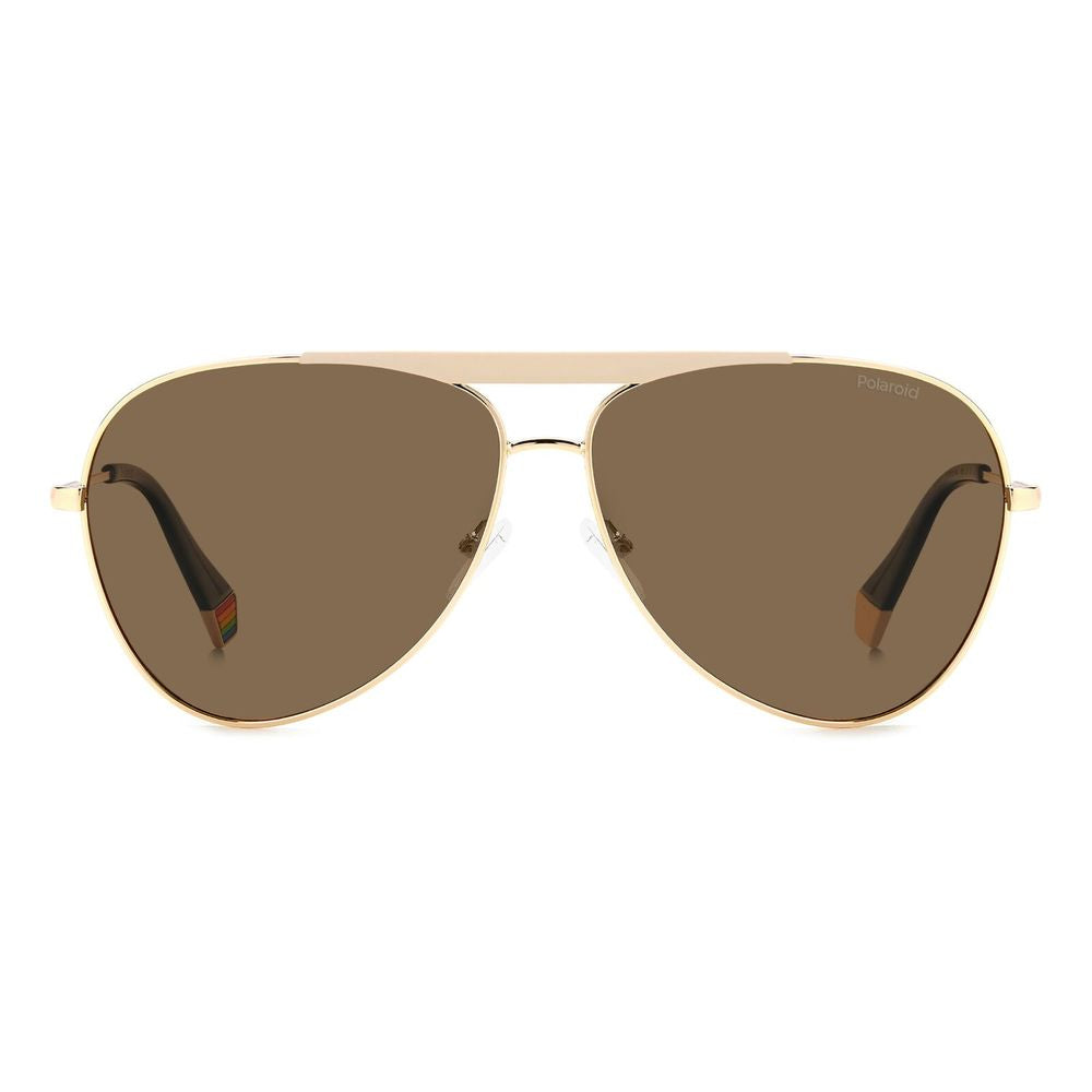 Polaroid Gold Stainless Steel Sunglasses Polaroid