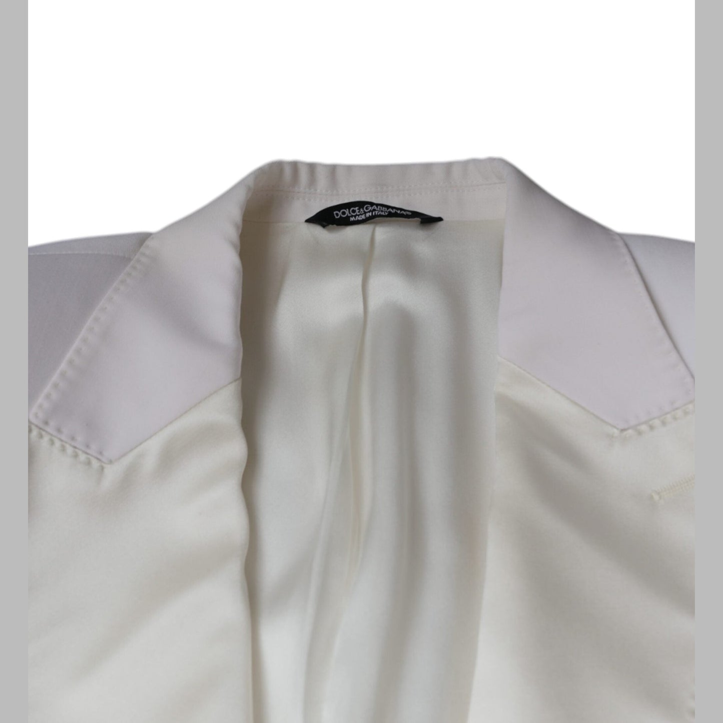 Dolce & Gabbana Off White Wool Single Breasted Dress Blazer Dolce & Gabbana