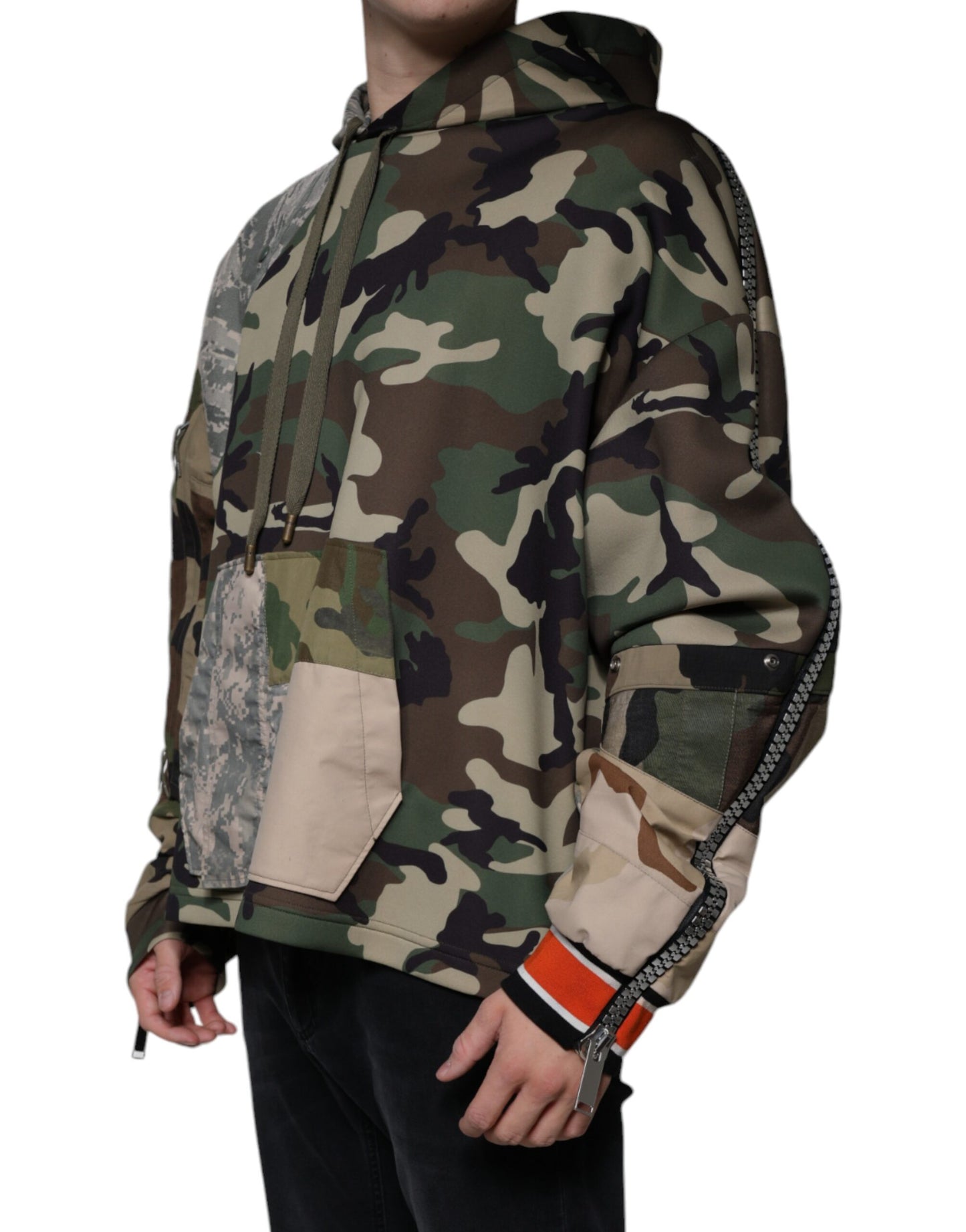 Dolce & Gabbana Multicolor Camouflage Hooded Sweatshirt Sweater Dolce & Gabbana