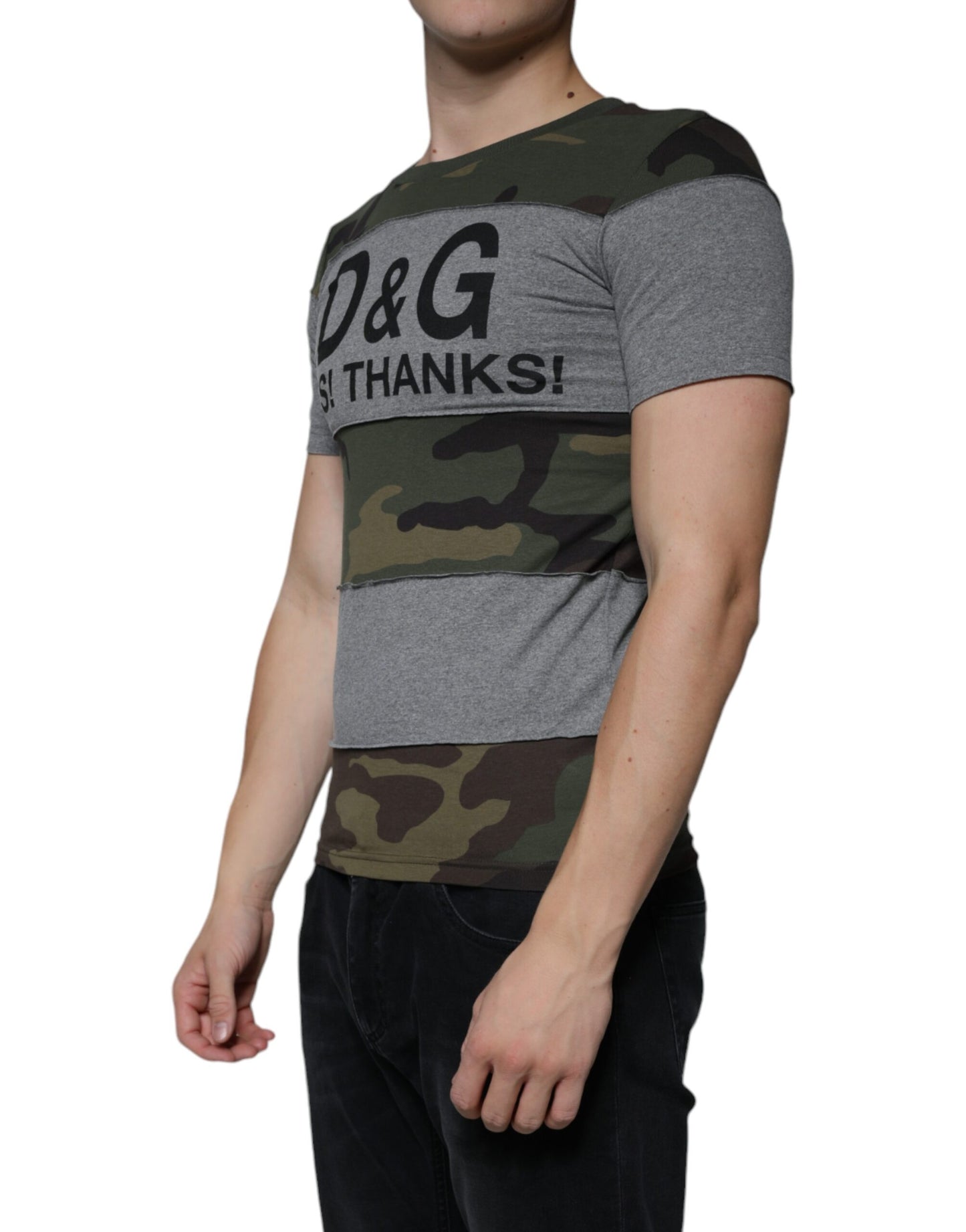 Dolce & Gabbana Multicolor Camouflage Cotton Crew Neck T-shirt Dolce & Gabbana