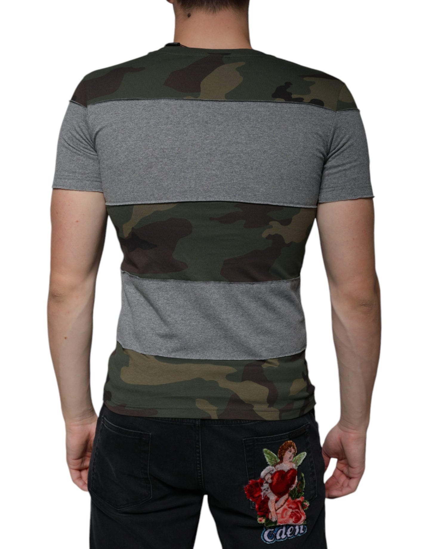 Dolce & Gabbana Multicolor Camouflage Cotton Crew Neck T-shirt Dolce & Gabbana