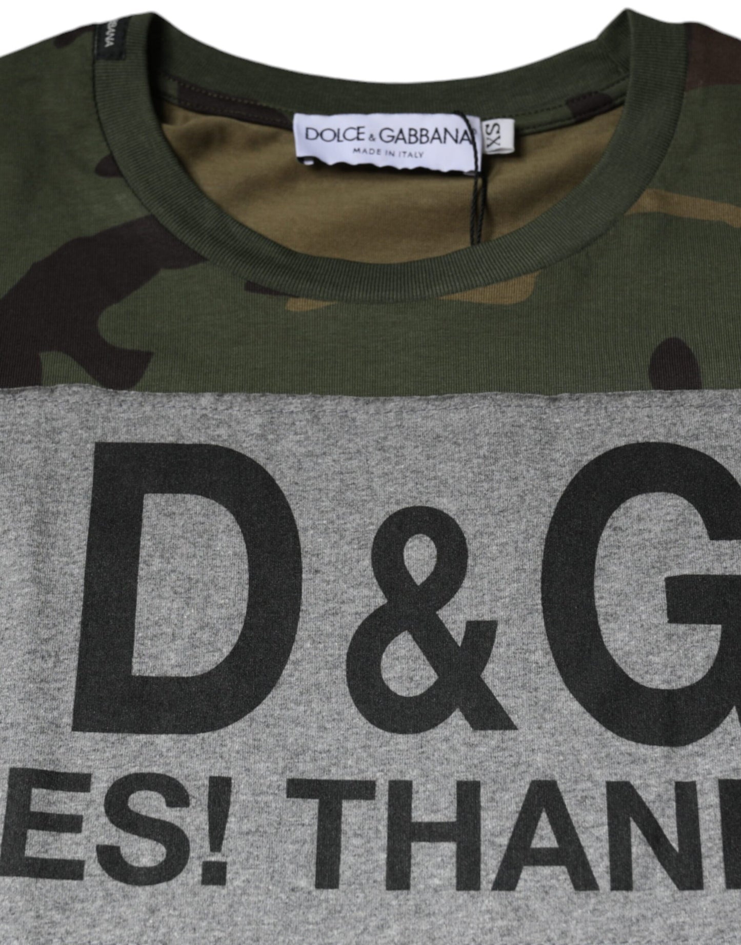 Dolce & Gabbana Multicolor Camouflage Cotton Crew Neck T-shirt Dolce & Gabbana