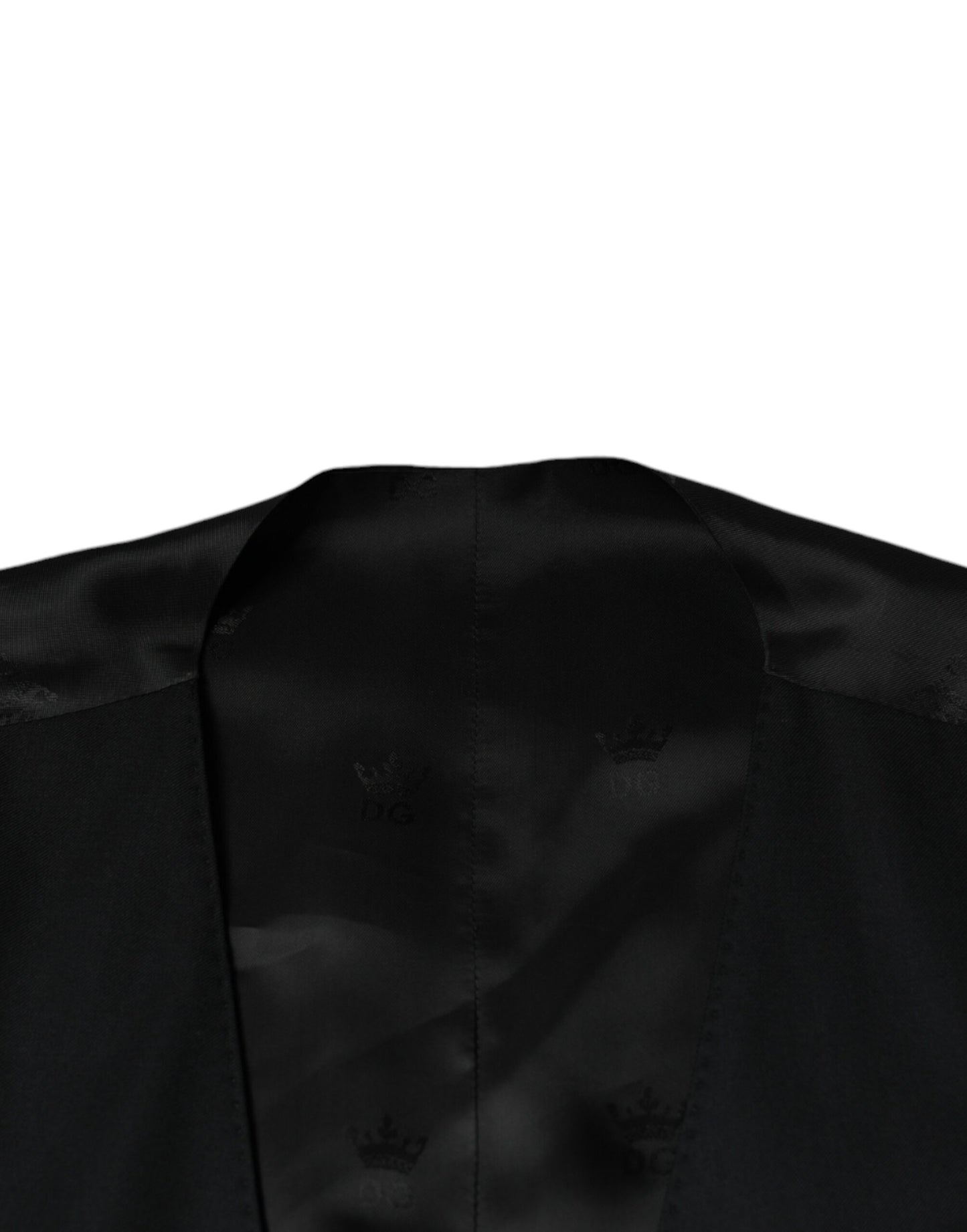Dolce & Gabbana Black Wool Waistcoat Dress Formal Vest Dolce & Gabbana