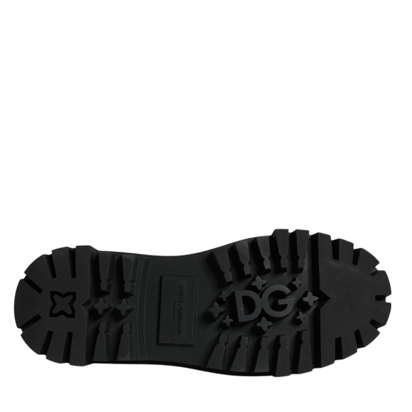 Dolce & Gabbana Black Leather Lace Up Trekking Dress Shoes Dolce & Gabbana