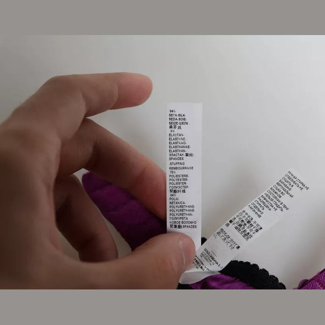 Dolce & Gabbana Purple Silk Underwired Balconette Bra Underwear