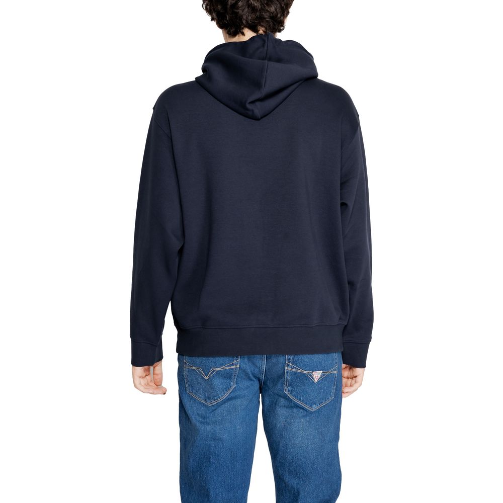 Armani Exchange Blue Cotton Hoody Armani Exchange