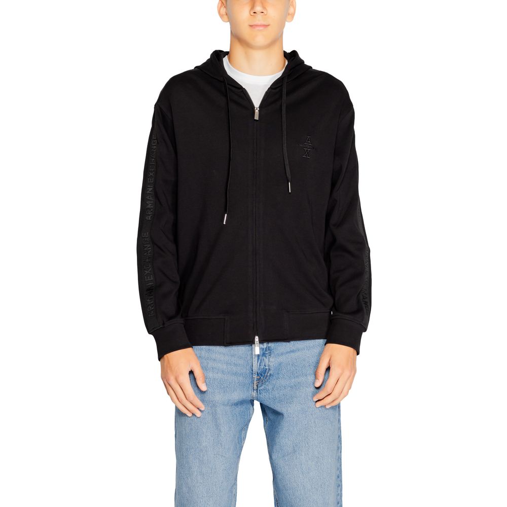 Armani Exchange Black Cotton Hoody Armani Exchange
