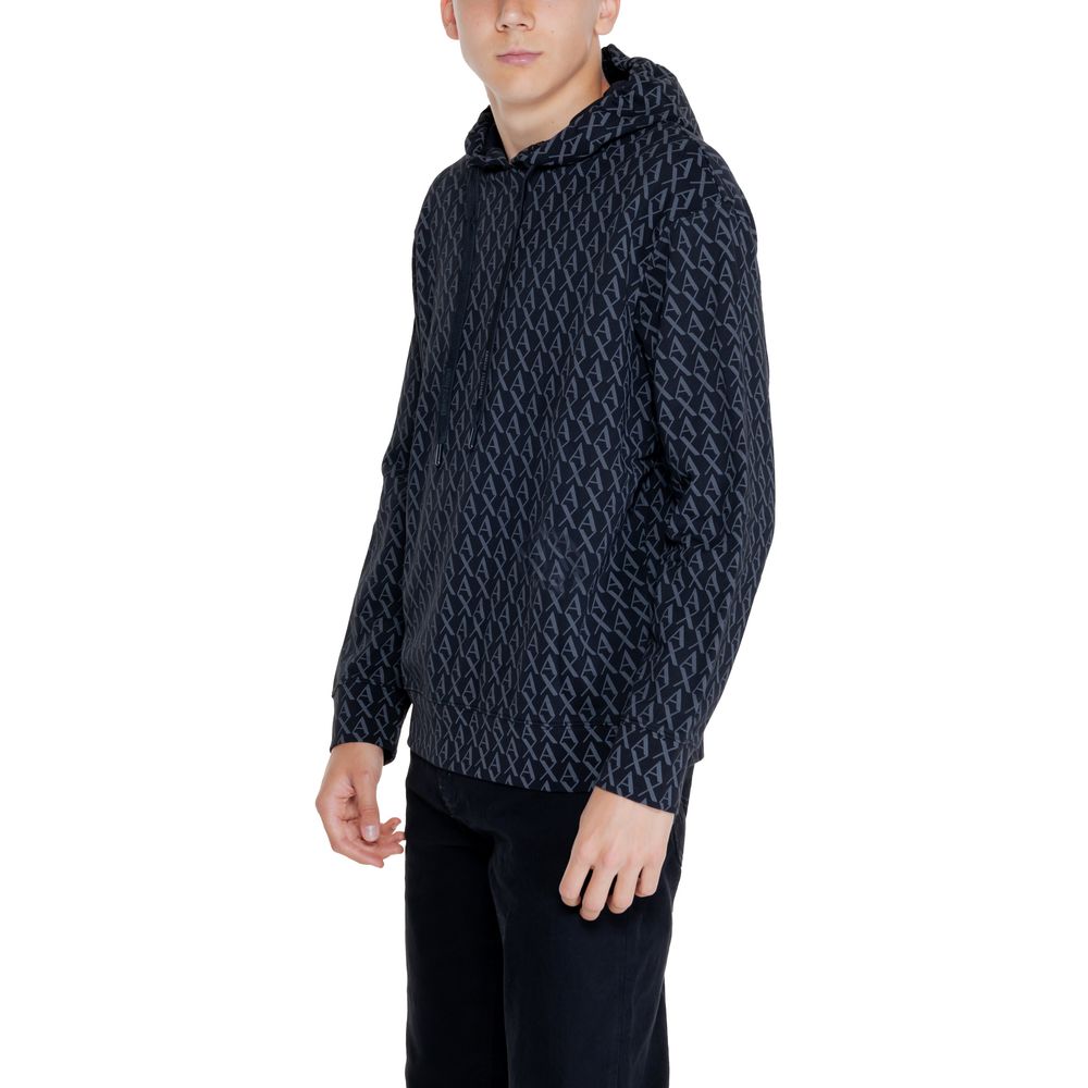 Armani Exchange Black Cotton Hoody Armani Exchange